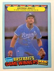 George Brett 1987 Fleer Limited Edition Baseball's Game Winners Box Set Insert - Picture 1 of 3