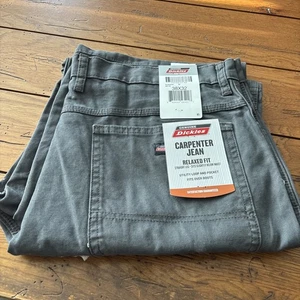 Dickies Carpenter Jeans Relaxed Fit Straight Leg Gray New With Tags Vintage - Picture 1 of 10