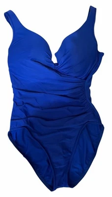 Miraclesuit Must Have Escape One Piece Swimsuit Royal Blue Women’s Size 14 - Image 1 of 4