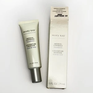 New Mary Kay Medium Coverage Foundation Ivory 200 ~ Grey Cap ~ 356000 - Picture 1 of 4
