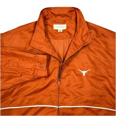 VTG UT Longhorns Cutter & Buck Mens Full Zip Windbreaker Jacket Burnt Orange XL - Image 1 of 4