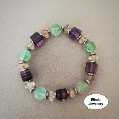 Armband Edelsteine Fluorit Stretch  - Bild 1 von 3