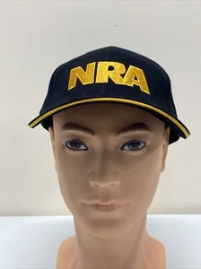 NRA Sombrero Negro Gorra Patriótica Bandera Americana Logotipo Ajustable Talla Única 100% Algodón - Imagen 1 de 11