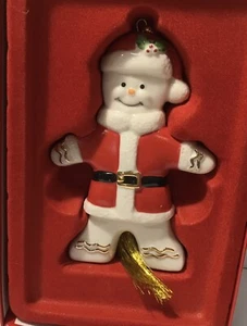 Raro ornamento Lenox Ginger Claus nuovo con scatola 4" - Foto 1 di 3