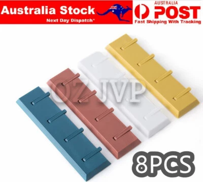 1/8PCS Multi-Purpose Adhensive Hook Hanger For Kitchen & Bathroom Room Wall Row - image 1 of 4