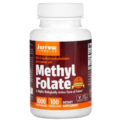Jarrow Formulas, Methyl Folate, 1,000 mcg, 100 Veggie Caps - Image 1 of 2