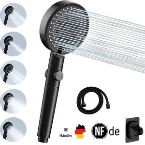 Duschkopf Handbrause Wassersparende Duschbrause Badezimmer 5Modi Hochdruck Turbo - Bild 1 von 16