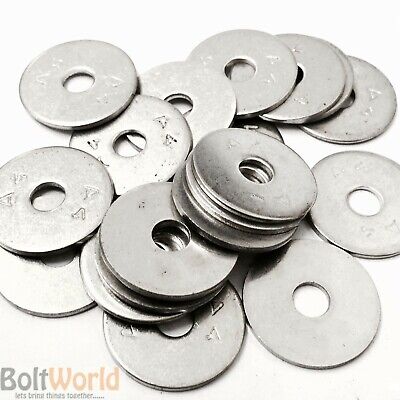 M5 M6 M8 M10 M12 A4 Marine Grade Stainless Steel Mudguard Penny/repair Washers  • 167.54£