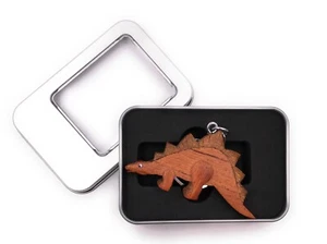 Keychain Wood Dino Dinosaur Landwirbeltier Prehistoric Times Gift Box - Picture 1 of 7