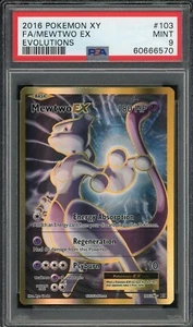 Tarjeta 103/108 2016 PSA 9 Pokémon XY Evolutions Mewtwo EX arte completo ultra rara como nueva - Imagen 1 de 2