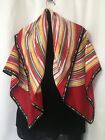 Women Plus Size Scarf Shawl 35" Square Rooms to Go Red Yellow Green B33