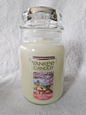 Yankee Candle большая банка ФЕСТИВАЛЬ ЦВЕТОВ САКУРЫ 22 унц.  НОВЫЙ - Изображение 1 из 4