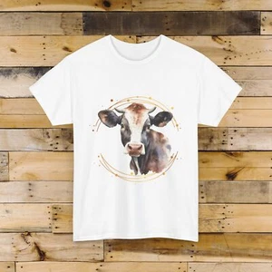 Cow Boho Women's T-Shirt, Cute Spring Shirt, Animal Lover Gift - Picture 1 of 57