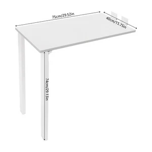 White Wall Mounted Folding Table Wood Folding Dining Table Folding Table New - Picture 1 of 15