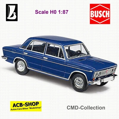 Lada 1500 Limousine WAS 2103 CMD-Collection 1973-84 Blu 1:87 Busch 50501 - Immagine 1 di 2