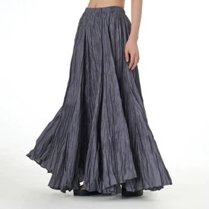 Floaty Pressure Wrinkle Skirt 2024 New Plus-size Women Loose Oversized Skirt - Picture 1 of 43
