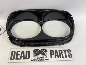 Harley gloss black 61400180 FLTR Roadglide dual headlamp light trim ring cover - Bild 1 von 3