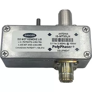 PolyPhaser Surge Suppresor Antenna IS-MT50LN 2.1-2.6 GHz 10 W - Picture 1 of 5