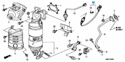 HONDA CR-V RM1 STEP WGN SPADA RK5 Genuine R20A Oxygen Sensor 36532-RWP-004 OEM - Imagem 1 de 3