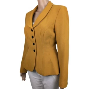 DKNY Blazer Jacket Cropped Donna Karan wool structured vintage Size 4 - Foto 1 di 6