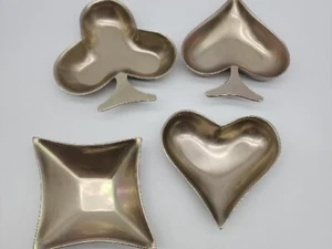 ciotole caramelle noce metallo argento mazzo di tute di carte società argento internazionale  - Foto 1 di 12