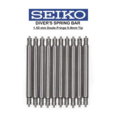 NEW SEIKO 10PC 20 mm 1.5mm Regular Spring Bars SEIKO Non Magnetic Stainless 10 E - Image 1 of 3