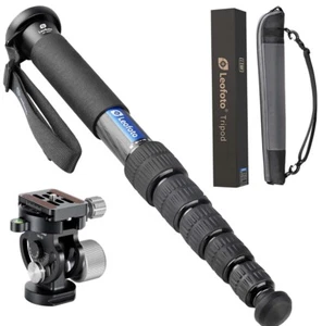 【Leofoto USA】 Leofoto MP-326C+VH-10S CF Monopod with VH-10S Two Way Tilt Head - Picture 1 of 12