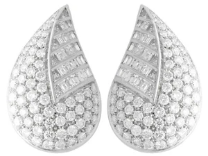 Vintage 6.63ct Diamond Earrings in Platinum - Picture 1 of 12
