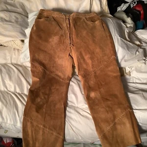 [RARE] VTG WILSONS LEATHER PELLE STUDIO WOMENS SZ 12 SUEDE LEATHER PANTS SCARCE - Picture 1 of 7