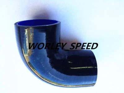 Black Silicone 90 Degree Elbow Connector Joiner Turbo Hose Pipe ID 102mm 4" Inch - image 1 of 4