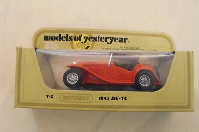 MATCHBOX-MODELS OF YESTERYEAR Y - 8 1945 MG-TC scala 1/48 - Immagine 1 di 2