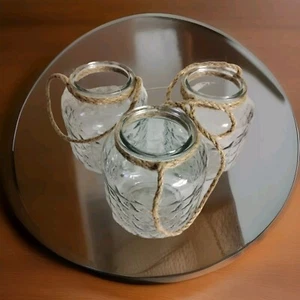 3 Hanging Glass Terrarium Glass Teardrop Terrarium Holder water Plants clar - Picture 1 of 12