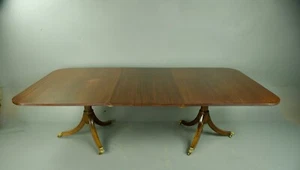 Regency style solid mahogany dining table seats 8 to 10 - Picture 1 of 6