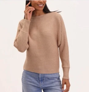 Top de mujer mediano marrón cuello falso tejido manga larga - Imagen 1 de 5