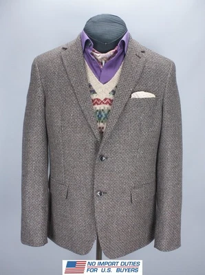 Marks & Spencer Luxury "Peuteadora" Textured Tweed Brown Mix Blazer Jacket 42 in - Image 1 of 4
