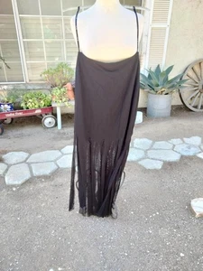 Tadashi Shoji Damen Schwarz Maxi Vintage Rock Schnitt Saum Größe XS Neu mit Etikett - Bild 1 von 8