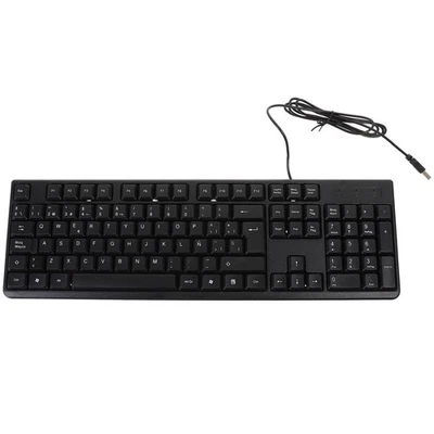 Wired Gaming Keyboard Spanish Letter USB Electronic Keyboard Office Supply - Image 1 of 4
