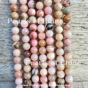 Echter Rosa Opal 6mm 8mm Perlen 38cm Strang DIY Schmuck basteln Armband Mala - Bild 1 von 8