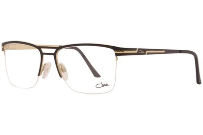 Cazal 7080 001 Anteojos Para Hombre Negro/Dorado Semi Borde Piloto Marco Óptico 57mm Foto 1 de 4