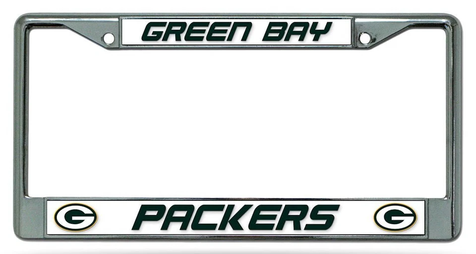 Caseys Distributing 9474609961 Green Bay Packers Chrome License Plate Frame