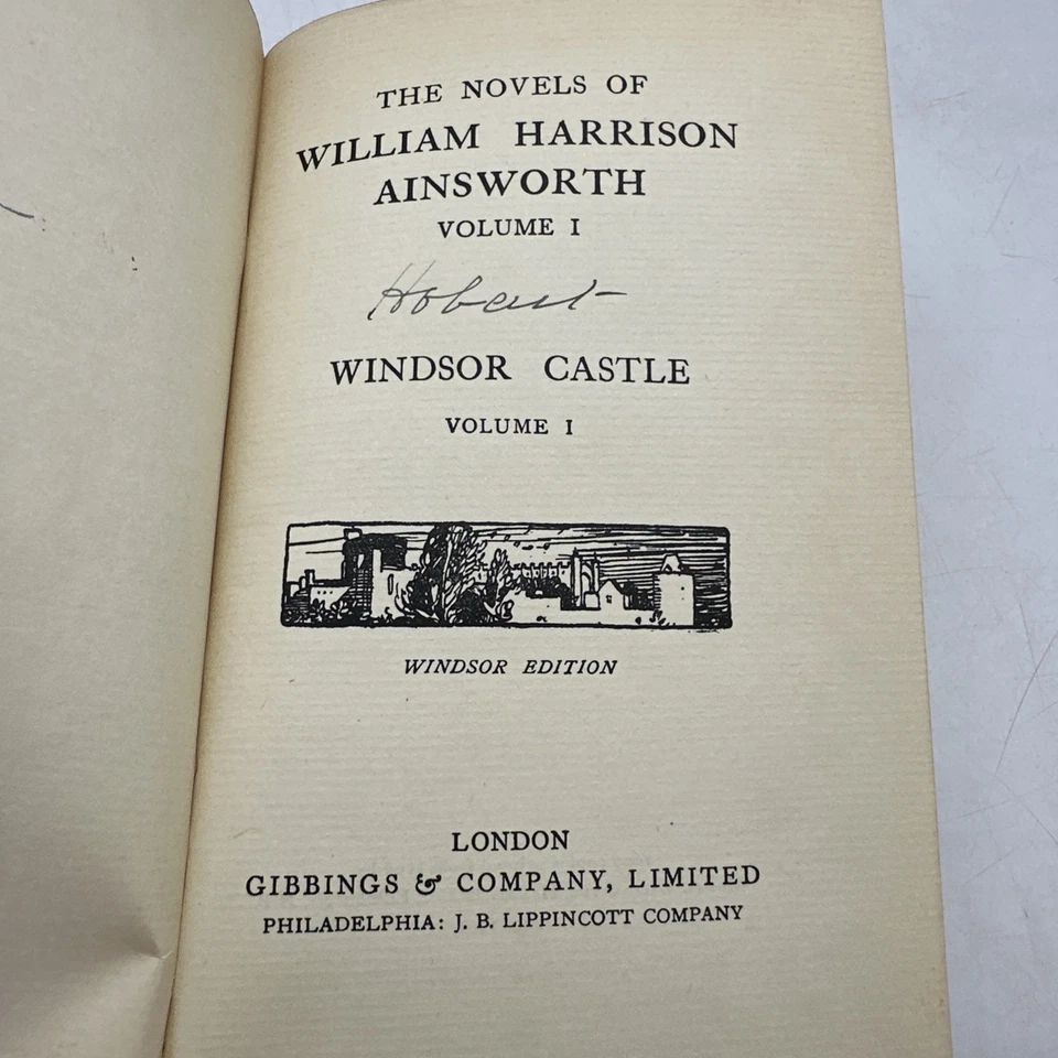 Novels Of William Harrison Ainsworth-Vol. 1-Windsor Castle-1901-Limited 2000-N80 - Image 1 of 4