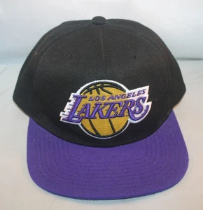 Mitchell & Ness LA Lakers Snapback Hat Los Angeles Black/Gold/Purple - Pre-Owned - Picture 1 of 6