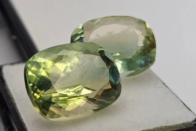 Bi-Color Tourmaline Cushion Cut 19-21 Ct Pair Loose EGL Certified Gemstone - Image 1 of 4