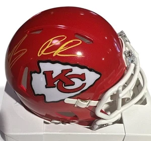 Marquise Brown Rashee Rice Signed Chiefs Mini Helmet (JSA + PIA) - Picture 1 of 10