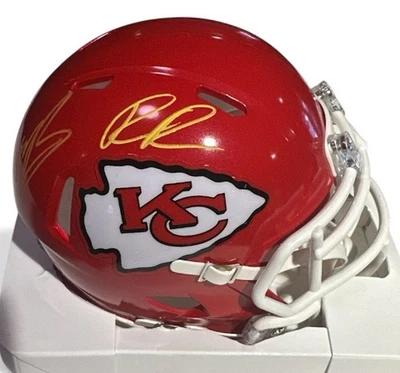 Marquise Brown Rashee Rice Signed Chiefs Mini Helmet (JSA + PIA) - Image 1 of 4