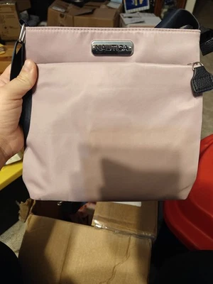 SH7- New Nautica Diver Nylon Sm Crossbody Bag Purse & Adj Shoulder Strap Violet  - Image 1 of 4