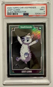Legit Llama Black Refractor 9/10 2025 Topps Chrome Veefriends PSA 9 - Picture 1 of 2
