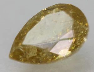 Diamante natural extraído en forma de pera SI3 0,30 quilates amarillo interior 5,09X3,53 mm con video - Imagen 1 de 3