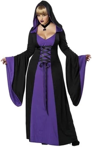 California Costume Plus Size Hooded Robe Adult Women Halloween Outfit 01702 - Picture 1 of 3