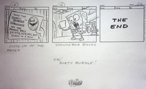 SpongeBob SquarePants 1999 Production Studio Storyboard Copy Page Nickelodeon - Imagen 1 de 2